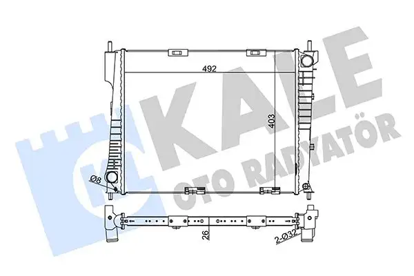 KALE 350990 Radyatör 8200468931 resmi