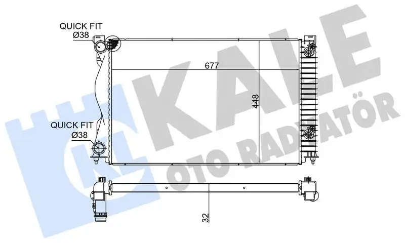 KALE 353100 Radyatör 4F0121251R resmi
