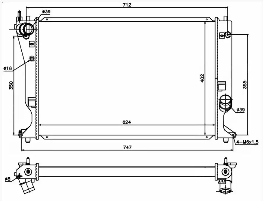 ORIS BTO002026 Radyatör 164000R021 resmi