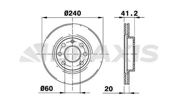 BRAXIS AE0044 Ön Fren Diski resmi