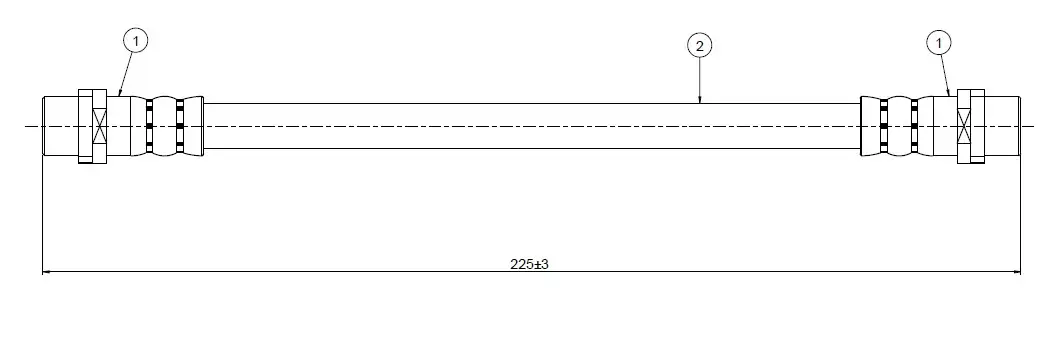 CAVO C800432A Arka Fren Hortumu 438611775A resmi