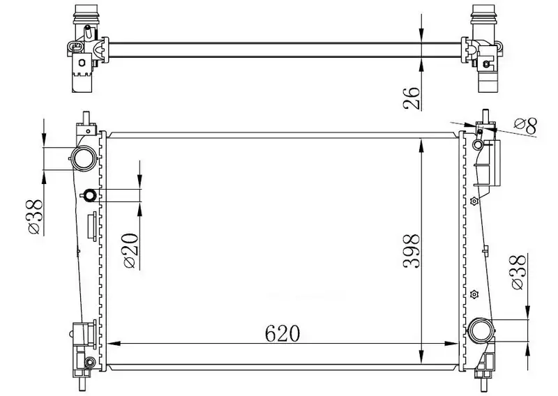 ORIS BOP174026 Radyatör 55703926 resmi