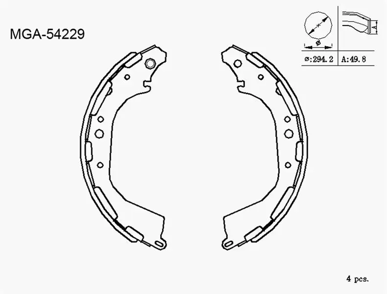 MGA 54229 Arka Fren Balatası 440600W727 resmi