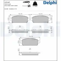 DELPHI LP2167 Arka Fren Balatası